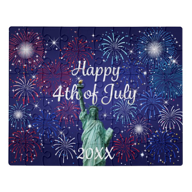 Happy 4th of July Fireworks Jigsaw Puzzle (Puzzle Horizontal)