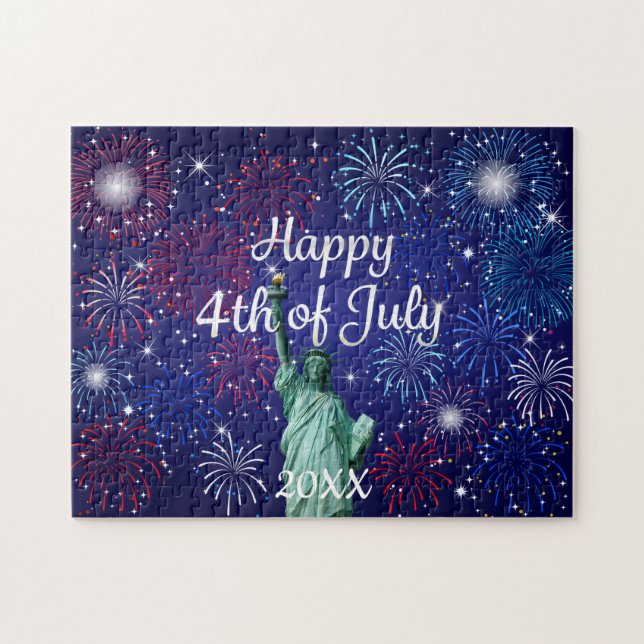 Happy 4th of July Fireworks Jigsaw Puzzle (Horizontal)