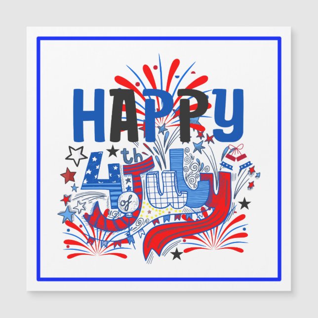 Happy 4th of July Fireworks USA-63261 (Front)