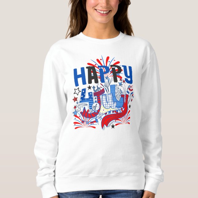 Happy 4th of July Fireworks USA-63261 Sweatshirt (Front)