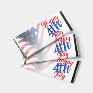 Happy 4th of July Flag Design Hershey Bar Favors