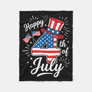 Happy 4th of July Fleece Blanket