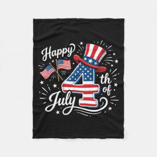 Happy 4th of July Fleece Blanket