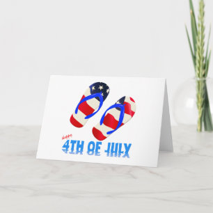 Happy 4th Of July - Flip Flop Card