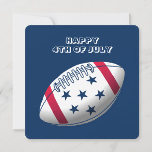 Happy 4th of July Football Holiday Card