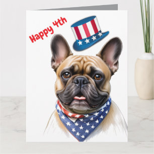 Happy 4th of July French Bulldog Card