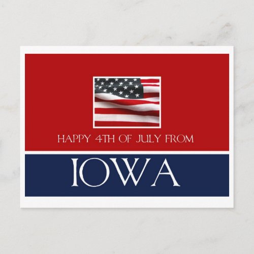 happy 4th of July from iowa Postcard