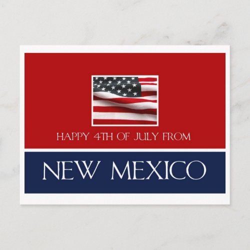 happy 4th of July from New Mexico Postcard