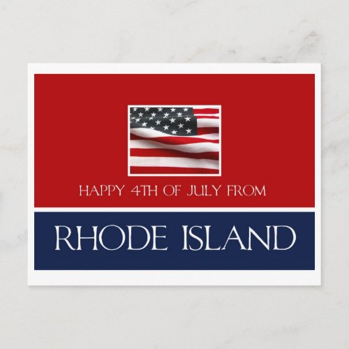 happy 4th of July from Rhode Island Postcard