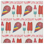 Happy 4th of July Frozen Treats Popsicle Snocone Fabric