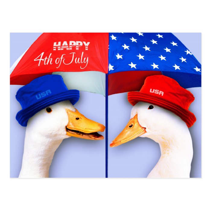 Happy 4th of July. Fun US Patriotic Postcards