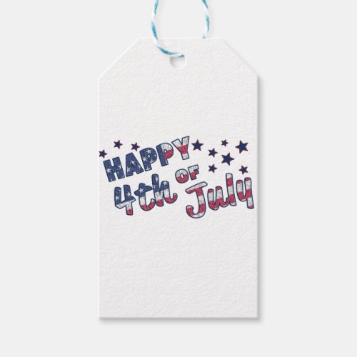Happy 4th Of July Gift Tags