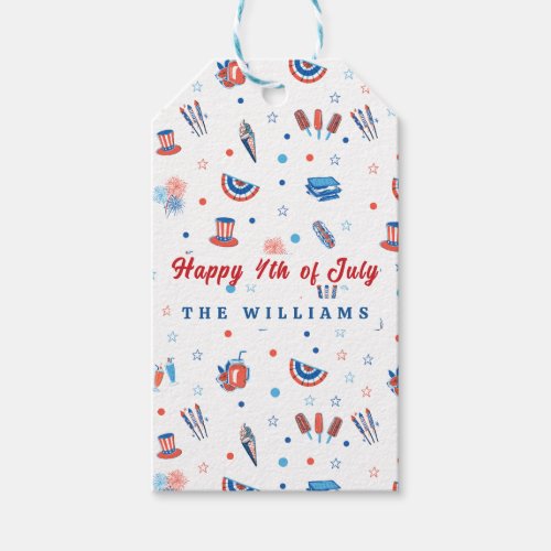 Happy 4th of July Gift Tags