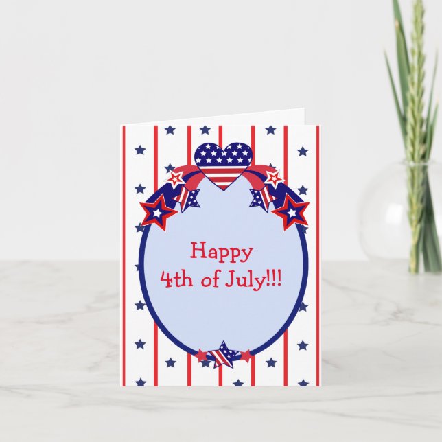 Happy 4th of July Greeting Card (Front)