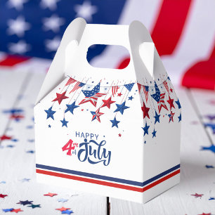 Happy 4th of July Hanging Stars ID1103 Favor Boxes