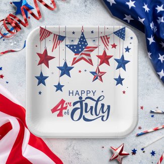 Happy 4th of July Hanging Stars ID1103