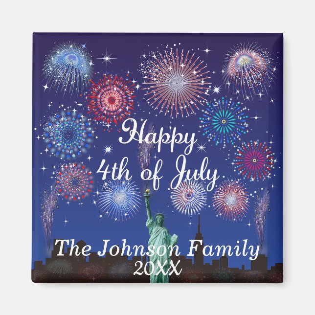 Happy 4th of July in New York Magnet (Front)