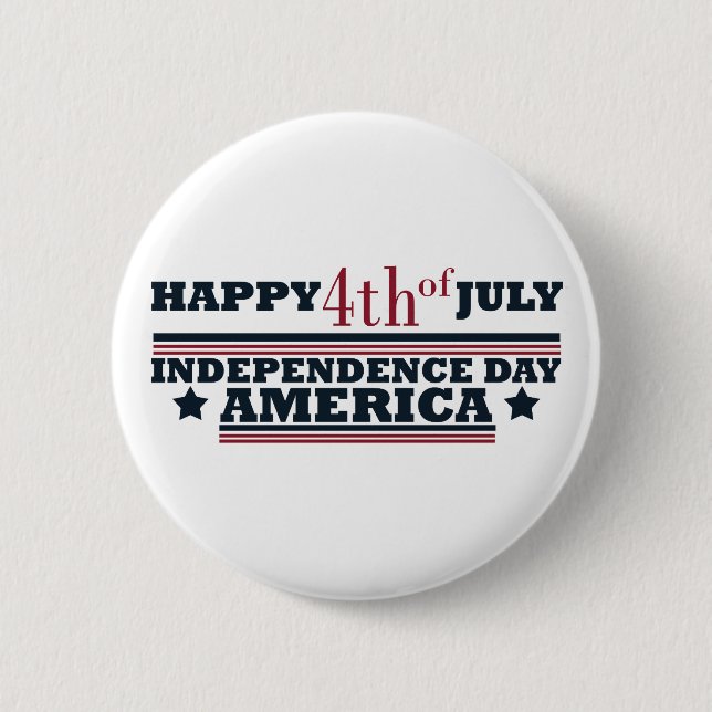 Happy 4th of july independence day America Button (Front)