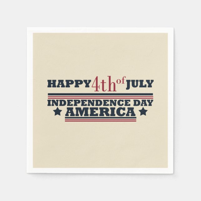 Happy 4th of july independence day America Napkins (Front)