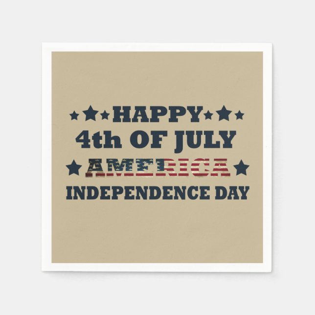 Happy 4th of july independence day America Napkins (Front)