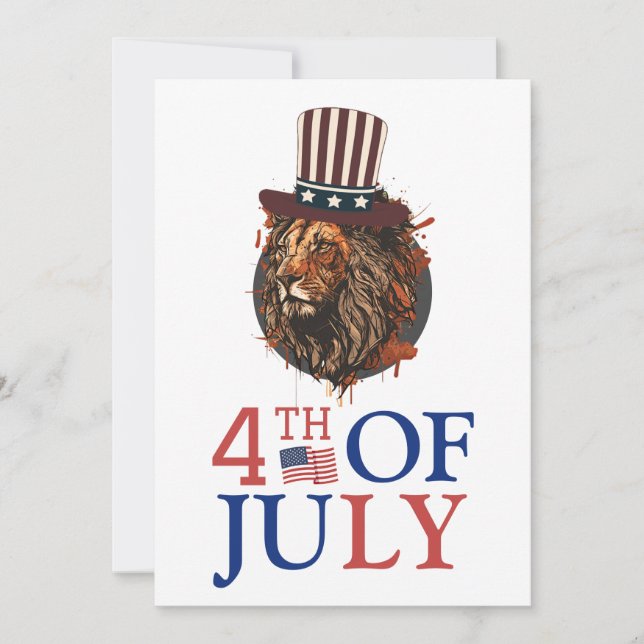 Happy 4th of July Independence Day America party  Card (Front)