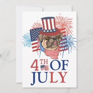 Happy 4th of July Independence Day America party Card