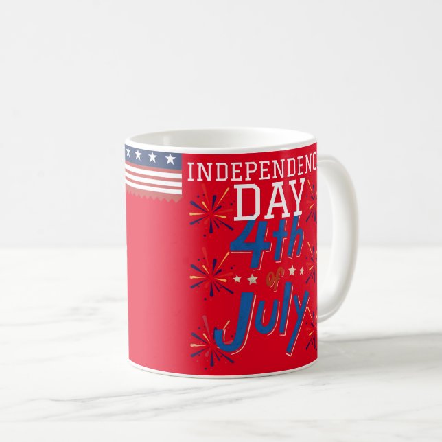 Happy 4th of July Independence Day America Party Coffee Mug (Front Right)