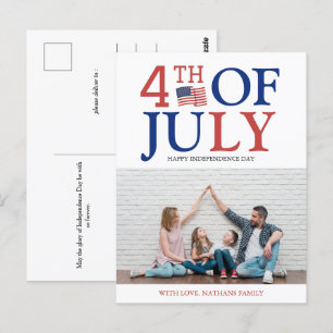 Happy 4th of July Independence Day America photo Postcard