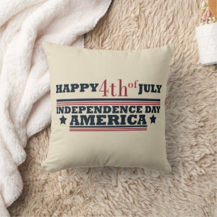 Happy 4th of july independence day America Throw Pillow
