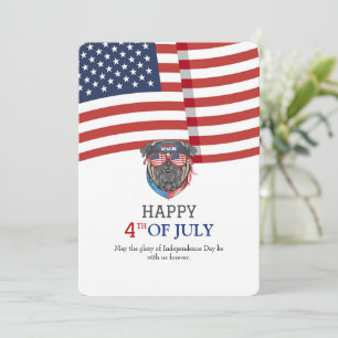 Happy 4th of July Independence Day American Flag Card