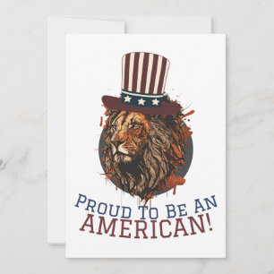 Happy 4th of July Independence Day American party Holiday Card