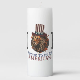 Happy 4th of July Independence Day American party Pillar Candle