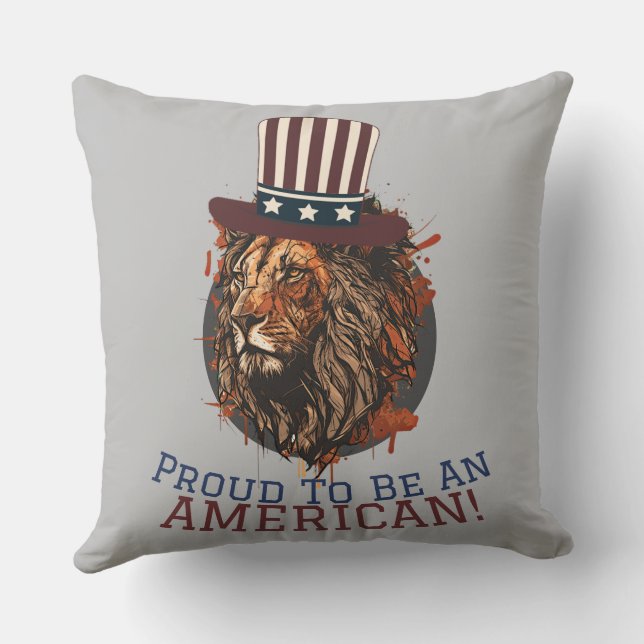 Happy 4th of July Independence Day American party  Throw Pillow (Back)