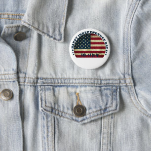 Happy 4th of july independence day button