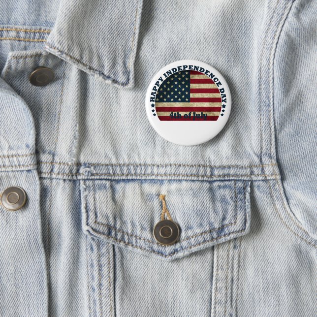 Happy 4th of july independence day button (In Situ)