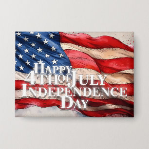 Happy 4th of July - Independence Day Button