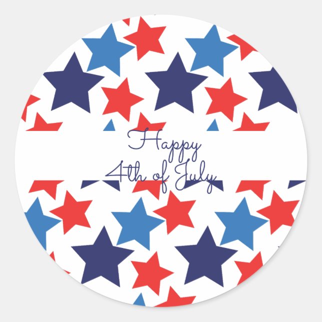 Happy 4th of july /Independence day Classic Round Sticker (Front)