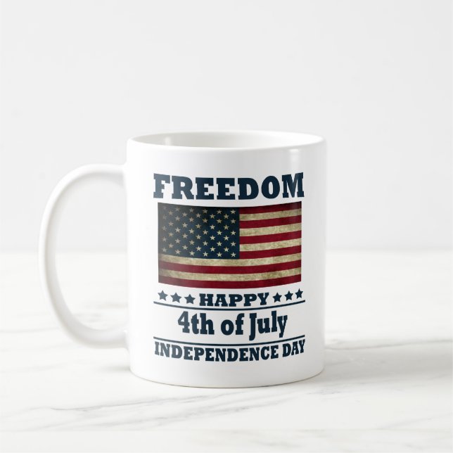 Happy 4th of july independence day coffee mug (Left)