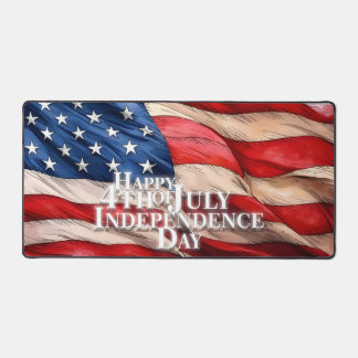 Happy 4th of July - Independence Day Desk Mat