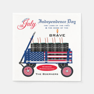 Happy 4th of July Independence Day Funny Party Napkins