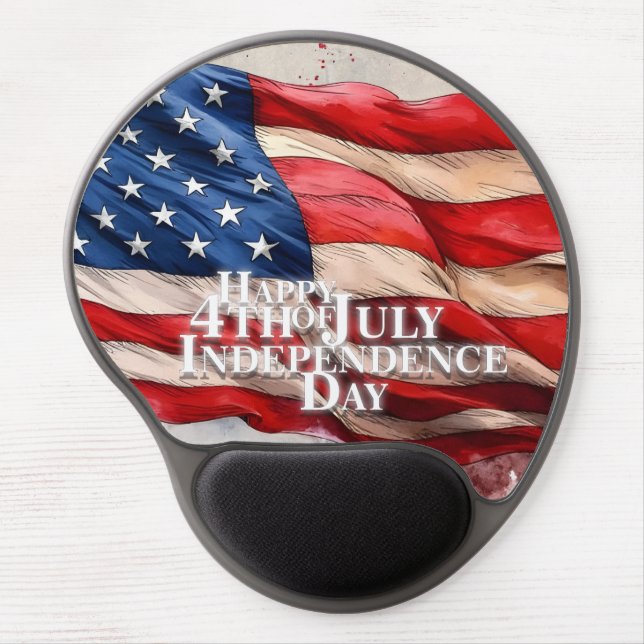 Happy 4th of July - Independence Day Gel Mouse Pad (Front)