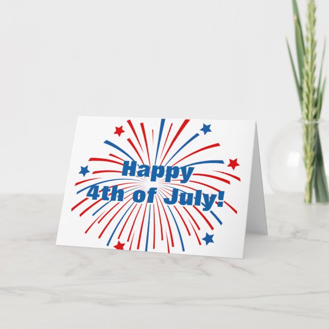 Happy 4th of July Independence Day greeting card (Front)