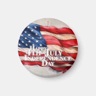 Happy 4th of July - Independence Day Magnet
