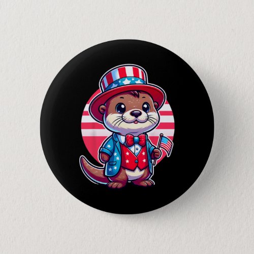 Happy 4th Of July Independence Day Men Women Kids  Button