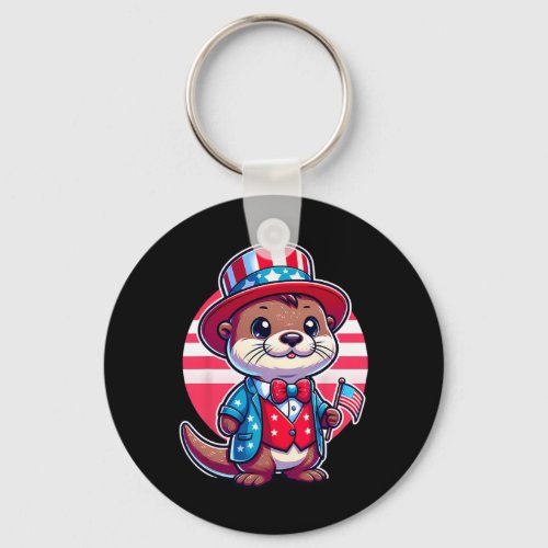 Happy 4th Of July Independence Day Men Women Kids  Keychain