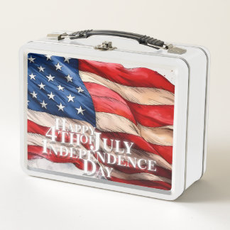 Happy 4th of July - Independence Day Metal Lunch Box