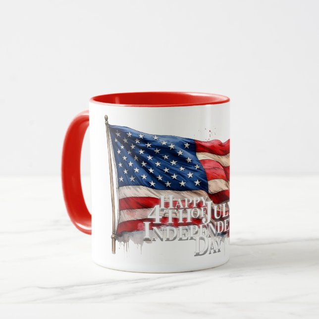Happy 4th of July - Independence Day Mug (Front Left)