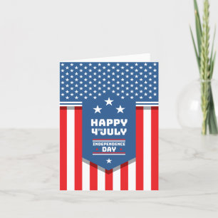 Happy 4th of July Independence Day of America Letterpress Thank You Card