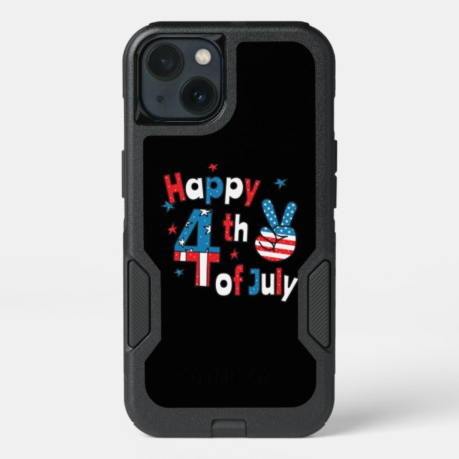 Happy 4th of July Independence Day Otterbox iPhone Case (Back)