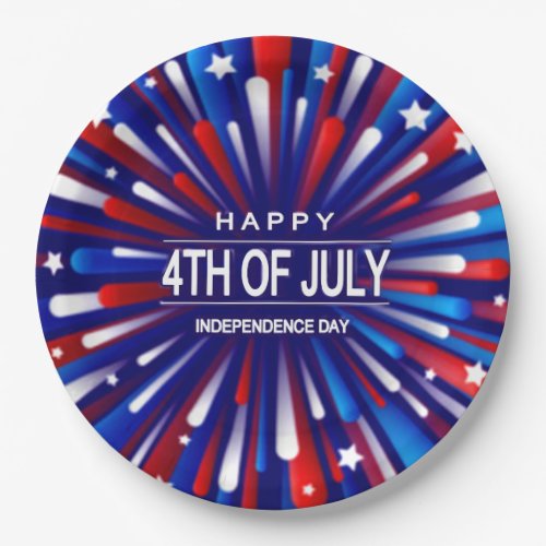 Happy 4th Of July Independence Day Paper Plates